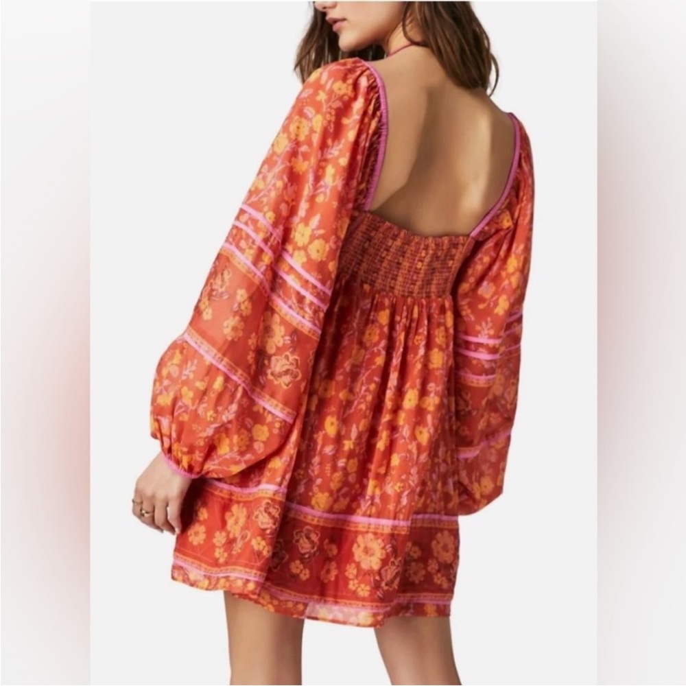Floral Red Dress